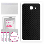apgo Protective Skin Sticker for the back compatible with Samsung Galaxy J7 Max, Wrap Film, Foil, Vinyl - Pattern Carbon Black