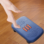 Kojų atrama po stalu Taburetė Patogus kojų stovas su masažuokliu kojoms su ratukais Automobiliui Žaidimams mėlyna