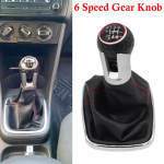 6 greičių pavarų perjungimo rankenėlė PU, oda ir plastikas, skirtas Volkswagen Mk4 Golf/GTI/R32 1999&ndash;2005 m.