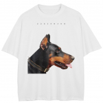 Gatvės drabužiai Dobermann grafiniai mar&scaron;kinėliai medvilniniai unisex mar&scaron;kinėliai trumpomis rankovėmis vasaros mar&scaron;kinėliai