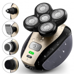 Elektrinis galvos plaukų skustuvas Ultimate vyrų belaidis įkraunamas plikas galvos vandeniui atsparus skustuvas su besisukančiais peiliukais, nosies kirpimo ma&scaron;inėlė