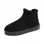 Furry Chelsea Boots Moteri&scaron;ki žieminiai batai Nauji plok&scaron;čiapadžiai Botas De Mujer Madingi Su&scaron;ildo medvilniniai batai moterims