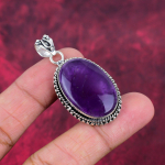 Ametisto Pakabukas Brangakmenių Papuo&scaron;alai, 925 Prabuotas Sterlingų Sidabro Pakabukas, Dovana Moterims Rankų Darbo Pakabukas 2.00 Inches violetinė
