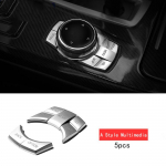 Chromuotas ABS iDrive Center daugialypės terpės mygtuko dangtelio apdaila, skirta BMW BMW F30 F10 F20 F22 F34 F32 F15 F25 F48 X1 X3 X4 X5 X6 A Style