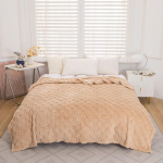 Super soft wool blanket high quality silky flannel imitation wool lattice light blanket four seasons use suitable for bed or sof 70x100cm balta
