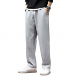 Rudens laisvalaikio vyri&scaron;kos bėgimo kelnės Laisvos plačios sportinės kelnės elastinės juosmens rai&scaron;telių ki&scaron;enės Sportinės kelnės M