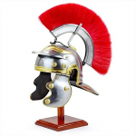 Romėnų raudonas Crest Centurion galų kalvio &scaron;almas gladiatoriams, kariams, LARP'eriams