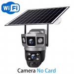 12MP WIFI saulės kamera 10x priartinimo dvigubas objektyvas, trys ekranai CCTV lauko automatinis sekimas humanoidų aptikimo palaikymas PTZ stebėjimas WiFi Cam