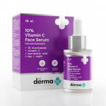 The Derma Co 10% vitamino C veido serumas I Su vitaminu C, 5% niacinamidu ir hialurono rūg&scaron;timi I Odos &scaron;vytėjimui | 30ml