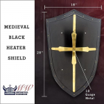 Kryžiuočių Tamplierių &Scaron;arvas 18G Plienas LARP