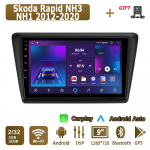 Android Carplay Automobilinis Radijas Skoda Rapid NH3 NH1 2012-2020 Multimedijos Grotuvas Pagrindinis Įrenginys Stereo GPS Navigacija BT WIFI 4+64GB 2+32GB