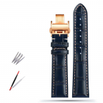 Klasikinis 19MM 20MM 21MM karvės odos laikrodžio dirželis Longines Masters Collection L3 L4 L2.628/L2.673 laikrodžiui su drugelio užsegimu 21mm