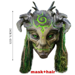 Helovino mi&scaron;ko dvasia latekso kaukė siaubo atmosferos kaukė Žalioji elfų kaukė Helovino Cosplay priedai Dekoras
