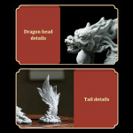 1Rinkinys Kinų stiliaus akmeninis drakonas akvariumas, mikro kra&scaron;tovaizdžio dekoravimas, rezervuaro papuo&scaron;alai.