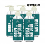 Dewey Nature shaving gel men's shaving, women's armpits, calves, body hair care, soft application, skin moisturizing, cooling effect, 200ml, 5 pieces