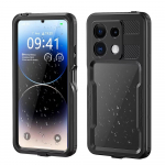 IP68 360&deg; Prabangus vandeniui atsparus dėklas, skirtas Xiaomi Redmi Note 13 12 Pro 5G Dulkėms ir kritimui atsparus dangtelis, skirtas Redmi Note 13 Pro 5G dangčiui Redmi Note 13 5G juoda