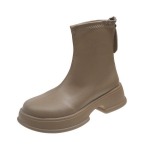 Stambūs moteri&scaron;ki modernūs trumpi batai Madingi su užtrauktukais gale Platforminiai batai Rudens Žiemos Kvadratiniu kulnu Moteri&scaron;ki ankle boots 35