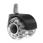 2 colių skaidraus biuro kėdės ratukas, tvirtas universalus tylus kietmedžio grindys, kilimas, kompiuterių žaidimų stalas, sukamosios kėdės ratuko keitimas A &scaron;viesiai pilka spalva