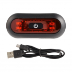 Motociklo &scaron;almo lemputė lauko naktinio važiavimo LED vandeniui atspari naktinė lemputė saugos galinis žibintas įspėjamoji lemputė blykstė dviračio bėgimo B3H5