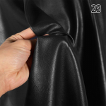 50*140m Matinis Dirbtinės Odos Audinys Tampri Imituotos Avikailio Mink&scaron;ta PU Oda Medžiaga Siuvimui, Motociklo Striukėms, Drabužiams 50x145cm black