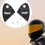 2Pcs Motorbike Helmet Bases Replacement Sturdy Easy to Install Repair Tool Spare Parts with Screws