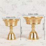 1vnt žvakidės Varinis sviestinis lempos laikiklis ilgas lempos žvakidė Uždėkite žvakių varinį puodelį namų dekoras 1PC 6cm