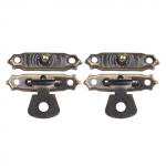 15vnt./komplektas Antikvariniai bronziniai vyriai 16*12mm su dėžutės skląsčiu Hasp užsegimais 26*15mmw/sraigtai Retro sagtis Pakabinama medinė papuo&scaron;alų dėklo užraktas auksas