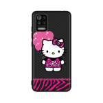 KT59 Hello Kitty mergaitės dėklas, skirtas Samsung A04 A14 A23 A34 A54 M23 M33 M52 M53 Realme 10 9 C30S C35 C55 VIVO Y02S Y21 Y33S Y51 X80 Pro skaidrus dangtelis Samsung Note 9 rainelės spalva
