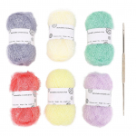 6 Rolls Scrubby Yarn Sparkle Sparkle Glitter, skirtas nerti indų servetėlėmis rankomis megztas lėlių krep&scaron;ys su Croc