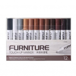 12 vnt / rinkinys Pataisymo žymeklis Profesionalus 12 spalvų medinis baldas grindų staliukas lovos stulpai plytelių įbrėžimų taisymas, padengiamas dažais Sets