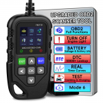 OBD2 skeneris su akumuliatoriaus testu, OBDII/EOBD skeneris diagnostikos įrankis automobilio klaidų kodų skaitytuvas CAN nuskaitymo įrankis, variklio klaidų kodų skaitytuvas juoda