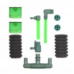 Akvariumo dvigubos galvutės biocheminės kempinės putplasčio filtro žuvų bako įranga (QS-200A)