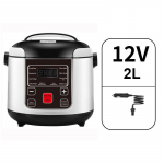 12V 24V elektrinė ryžių viryklė Automobilis Sunkvežimis Multicooker Sriubos ko&scaron;ės virimas Maisto garintuvas 2L Elektrinė prie&scaron;piečių dėžutė Namų ryžių viryklės
