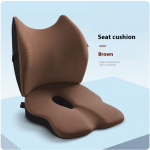 Automobilio sėdynės pagalvėlė su atminties putomis, ortopedinė pagalvė biurui, automobiliui ir coccyx pagalvėlė i&scaron;ialgijai ir nugaros skausmui mal&scaron;inti ruda