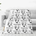 Džekas Raselas &scaron;uniui &scaron;ilta mink&scaron;ta antklodė Kawaii gyvūnų kelionių biuro antklodė rudens dizaino flanelinė lovatiesė sofos lovos užvalkalas 30x40in