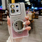 Apsauginė plėvelė, blizgučiais dengtas silikoninis dėklas, skirtas OnePlus 13R 1+13R, magnetinis veidrodinis laikiklis, TPU telefono buferis, skirtas One Plus ACE 5 Pro ACE5Pro 13 oneplus 13R balta