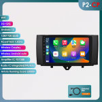 Hizpo Carplay 4G Android 13 Automobilinis radijas Smart Fortwo 2011-2015 Multimedijos vaizdo grotuvas GPS 2din Automagnetola I&scaron;manusis ekranas WIFI Bluetooth RDS FM P2CP 4Core 2G 32G