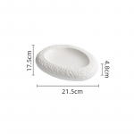 Netaisyklingos uolienos tekstūros keraminė vakarienės lėk&scaron;tė restoranui, dvigubo sluoksnio izoliacinė lėk&scaron;tė, desertinė lėk&scaron;tė, makaronų lėk&scaron;tė, specialūs stalo indai