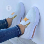 Moteri&scaron;ki laisvalaikio sportbačiai M spausdinta &scaron;one su užtrauktuku Platforma Didelio dydžio vulkanizuoti batai Zapatillas Mujer Sapato Plataforma Feminino 35