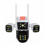 16 MP 8K WiFi apsaugos kameros Keturi objektyvai, trys ekranai 10x priartinimas lauko PTZ vaizdo kamera automatinis sekimas 6K vandeniui atspari stebėjimo kamera 12MP 6K Camera