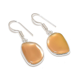 Natural Orange Lace Agate 925 Sterling Silver Jewelry Earring 1.34 d0k41