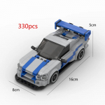 2024 m. &bdquo;Hot MOC Speed ​​City Car Champion Racer&ldquo; klasikinio superautomobilio konstrukciniai blokeliai, plytų lenktynių supertechnikos kūrybinis garažo &bdquo;pasidaryk pats&ldquo; rinkinys
