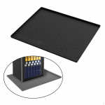 Mini &scaron;aldytuvo kilimėlis &Scaron;aldiklio la&scaron;ų surinkimo padėklas Neslystantis Namų reikmenys I&scaron;siliejimų prevencija Daugiafunkcis Plaunamas Black 60x50cm