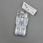 Viduramžių vintažinis kupidono angelo telefono dėklas iPhone 16 15 14 13 12 11 Pro Max su plunksnomis ir tekstūruotu kietu vir&scaron;eliu iPhone 14 Pro Max