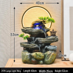 Stalinis alpinariumo vandens fontano ornamentas - Feng Shui ratas, cirkuliuojančio vandens dekoracija biurui ar namams.