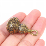 Brass Blessing Lotus Gourd Charms Lucky Key Chain pakabukai piliulių dėžutės konteineris