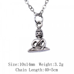 Naujųjų metų karoliai moterims Talismanas Amuletas Čokeriai 40 cm Trumpa grandinėlė Karoliai Biz Pakabukai ir Karoliai A08-1pcs-18x16mm
