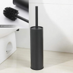 Vonios kambario nerūdijančio plieno juodo tualeto &scaron;epečių rinkinys, tualeto dubenėlio &scaron;epetys ir laikiklis, atsparus kvapams, ilgo vamzdžio namų reikmenys