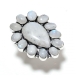Rainbow Moonstone Handmade 925 Sterling Silver Jewelry Ring Size 9 o3s36