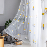 Modern Sheer White Curtains Lightweight Voile Fabric for Bay Window Balcony Translucent Net Scarf Partition Ready Made 150*270CM